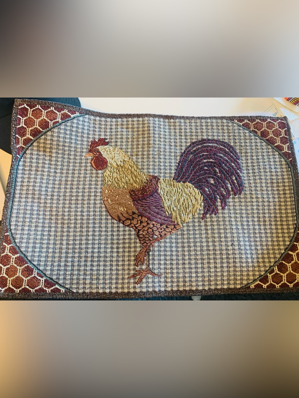 Woven Rooster Placemat Set